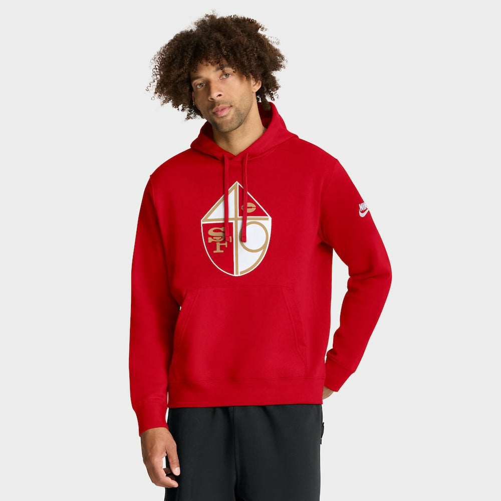 San Francisco 49ers Club Fleece Pullover Hoodie Scarlet - Nike