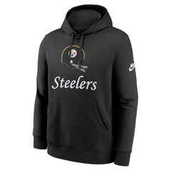 Pittsburgh Steelers Best Season Rewind Club Pullover Hoodie Black - Nike