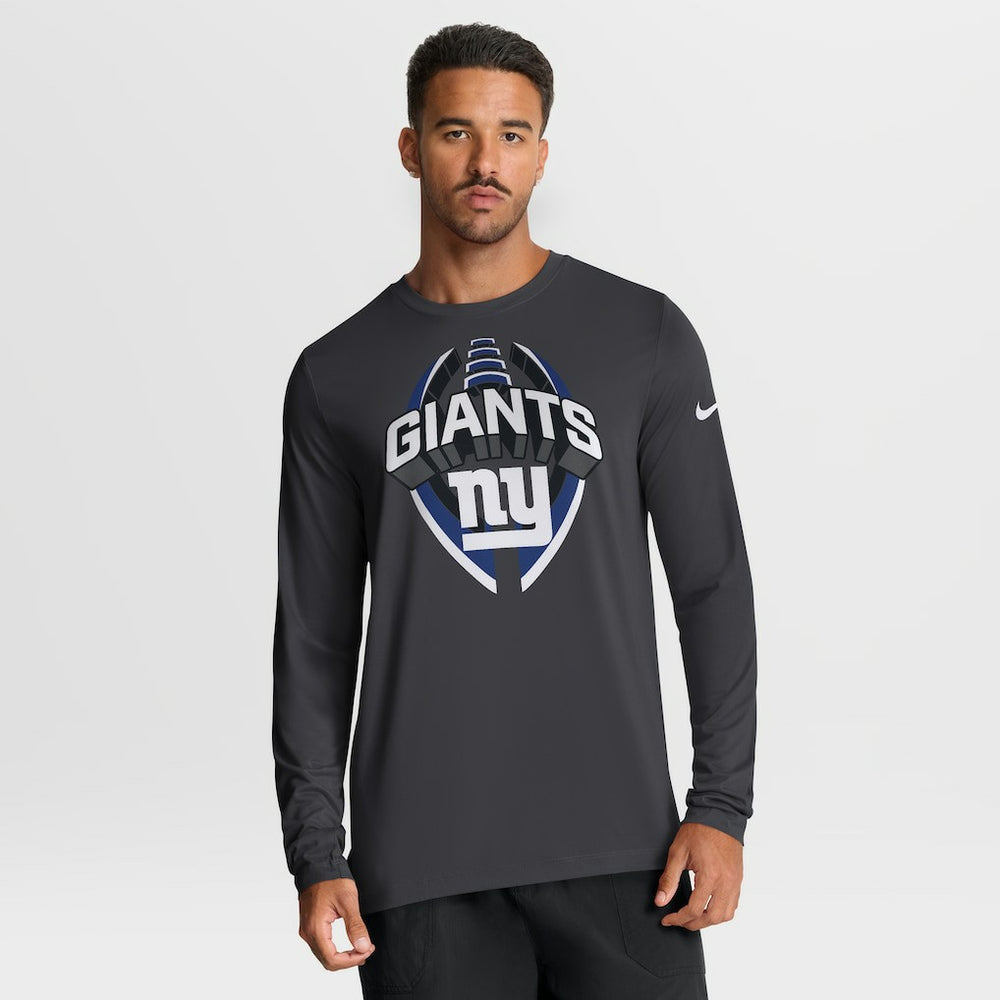 New York Giants Primetime Legend Icon Performance Long Sleeve T-Shirt Anthracite - Nike