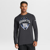 New York Giants Primetime Legend Icon Performance Long Sleeve T-Shirt Anthracite - Nike