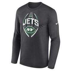 New York Jets Primetime Legend Icon Performance Long Sleeve T-Shirt Anthracite - Nike