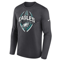 Philadelphia Eagles Primetime Legend Icon Performance Long Sleeve T-Shirt Anthracite - Nike