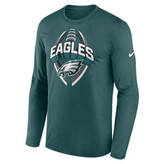 Philadelphia Eagles Primetime Legend Icon Performance Long Sleeve T-Shirt Midnight Green - Nike