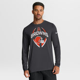 Cleveland Browns Primetime Legend Icon Performance Long Sleeve T-Shirt Anthracite - Nike