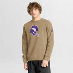 Minnesota Vikings Swing Pass Rewind Club Pullover Sweatshirt Tan - Nike
