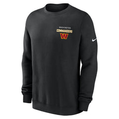 Washington Commanders Primetime Club Fleece Pullover Sweatshirt Black - Nike