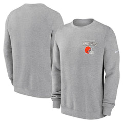 Cleveland Browns Primetime Club Fleece Pullover Sweatshirt Heather Gray - Nike