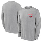Tampa Bay Buccaneers Primetime Club Fleece Pullover Sweatshirt Heather Gray - Nike