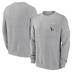Houston Texans Primetime Club Fleece Pullover Sweatshirt Heather Gray - Nike