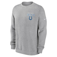 Indianapolis Colts Primetime Club Fleece Pullover Sweatshirt Heather Gray - Nike
