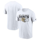 New Orleans Saints Primetime Helmet Essential T-Shirt White - Nike