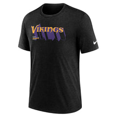 Minnesota Vikings Long Pass Tri-Blend T-Shirt Heather Black - Nike
