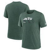 New York Jets Long Pass Tri-Blend T-Shirt Heather Green - Nike