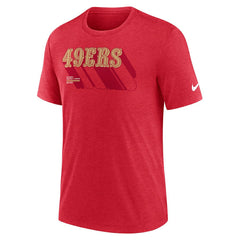 San Francisco 49ers Long Pass Tri-Blend T-Shirt Heather Scarlet - Nike