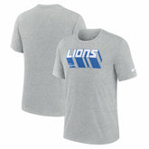 Detroit Lions Long Pass Tri-Blend T-Shirt Heather Gray - Nike