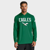 Philadelphia Eagles Big & Tall Alt Pack Dri-FIT Long Sleeve Hoodie T-Shirt Kelly Green - Nike