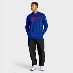 Buffalo Bills Big & Tall Sideline Dri-FIT Long Sleeve Hoodie T-Shirt Royal - Nike