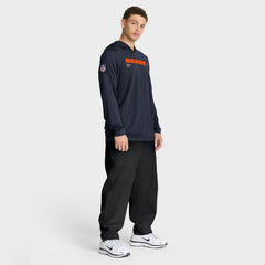 Chicago Bears Big & Tall Sideline Dri-FIT Long Sleeve Hoodie T-Shirt Navy - Nike