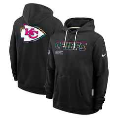 Kansas City Chiefs Tall 2025 NFL Crucial Catch Sideline Standard Issue Dri-FIT Hoodie Black - Nike