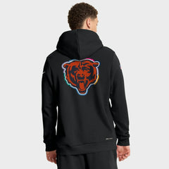 Chicago Bears Tall 2025 NFL Crucial Catch Sideline Standard Issue Dri-FIT Hoodie Black - Nike