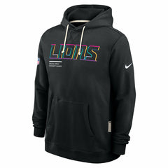 Detroit Lions Tall 2025 NFL Crucial Catch Sideline Standard Issue Dri-FIT Hoodie Black - Nike