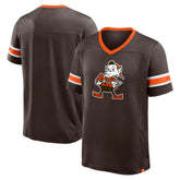 Cleveland Browns Hometown Premium Hashmark V-Neck T-Shirt Brown - Fanatics