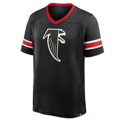 Atlanta Falcons Hometown Premium Hashmark V-Neck T-Shirt Black - Fanatics