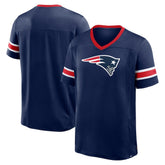 New England Patriots Hometown Premium Hashmark V-Neck T-Shirt Navy - Fanatics