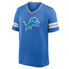 Detroit Lions Hometown Premium Hashmark V-Neck T-Shirt Blue - Fanatics