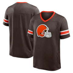 Cleveland Browns Hometown Premium Hashmark V-Neck T-Shirt Brown - Fanatics