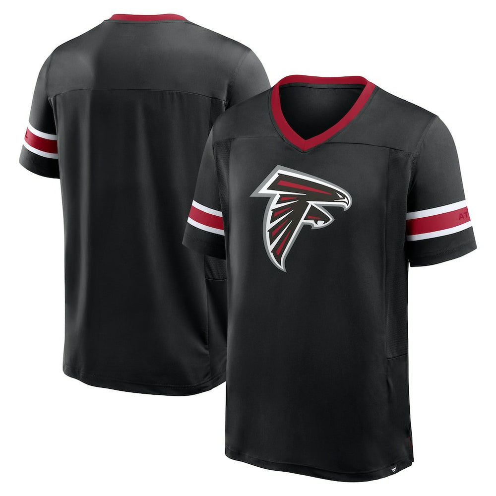 Atlanta Falcons Hometown Premium Hashmark V-Neck T-Shirt Black - Fanatics