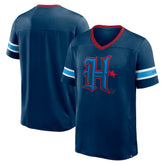 Houston Texans Redzone Hashmark V-Neck T-Shirt Navy - Fanatics