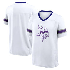 Minnesota Vikings Redzone Hashmark V-Neck T-Shirt White - Fanatics