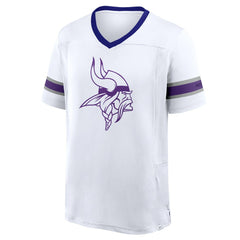 Minnesota Vikings Redzone Hashmark V-Neck T-Shirt White - Fanatics