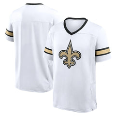 New Orleans Saints Redzone Hashmark V-Neck T-Shirt White - Fanatics