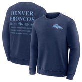 Denver Broncos Deep Route Pullover Sweatshirt Navy - Fanatics