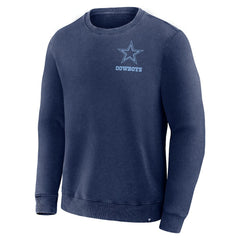 Dallas Cowboys Deep Route Pullover Sweatshirt Navy - Fanatics