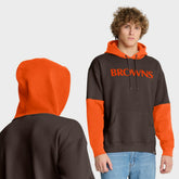 Cleveland Browns Helmet Retro Pullover Hoodie Brown - Fanatics