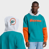 Miami Dolphins Helmet Retro Pullover Hoodie Aqua - Fanatics