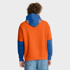 Denver Broncos Helmet Retro Pullover Hoodie Orange - Fanatics