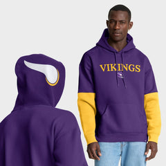 Minnesota Vikings Helmet Retro Pullover Hoodie Purple - Fanatics