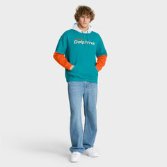Miami Dolphins Helmet Pullover Hoodie Aqua - Fanatics