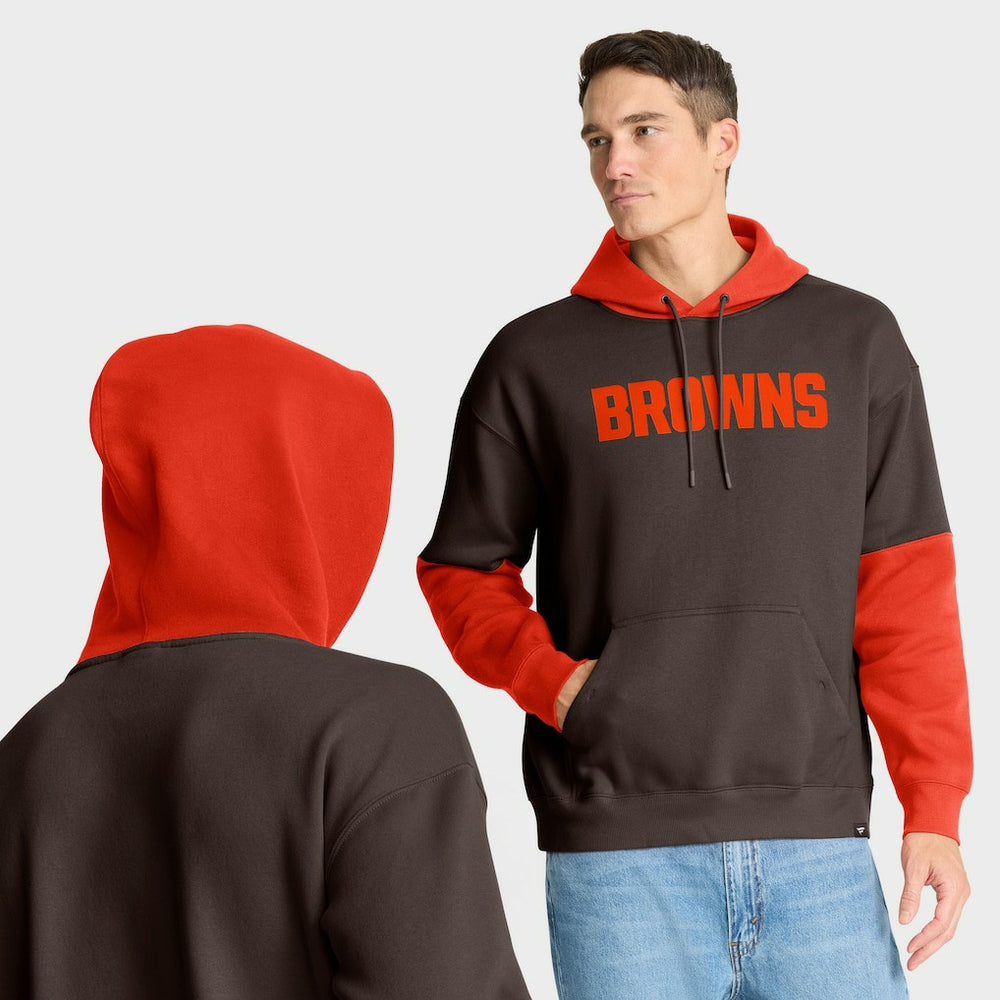 Cleveland Browns Helmet Pullover Hoodie Brown - Fanatics