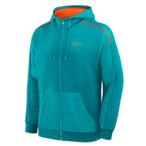 Miami Dolphins Checkdown Pass Full-Zip Hoodie Aqua - Fanatics