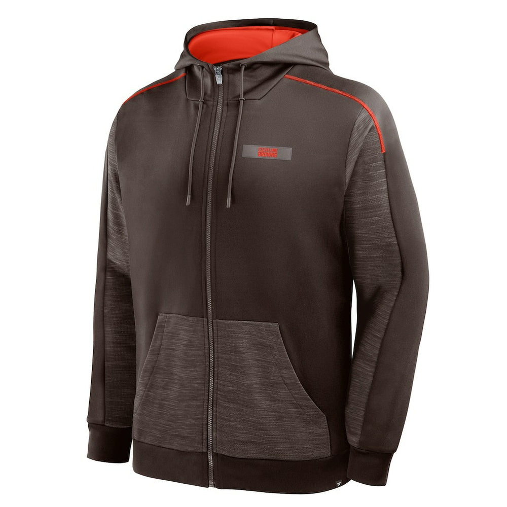 Cleveland Browns Checkdown Pass Full-Zip Hoodie Brown - Fanatics