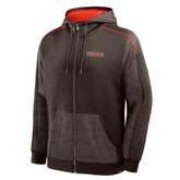 Cleveland Browns Checkdown Pass Full-Zip Hoodie Brown - Fanatics