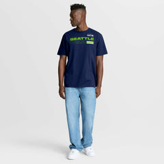 Seattle Seahawks Chop Block Legacy T-Shirt College Navy - Fanatics