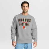 Cleveland Browns Powerful Throw Legacy Pullover Sweatshirt Heather Gray - Fanatics