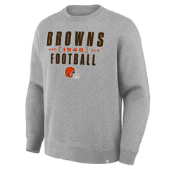 Cleveland Browns Powerful Throw Legacy Pullover Sweatshirt Heather Gray - Fanatics