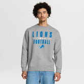 Detroit Lions Powerful Throw Legacy Pullover Sweatshirt Heather Gray - Fanatics